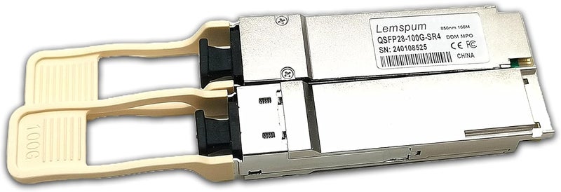 Lemspum 4Pack 100G SR QSFP28 Multimode Module 100GBASE-SR4 850nm 100m DOM MPO-12/UPC MMF Optical Transceiver Support 4 x 25G-SR Compatible with Juniper JNP-QSFP-100G-SR4, Arista/Brocade/Dell SFP-100G-SR4 ect. - Image 5